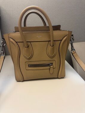 Celine Tan Mini Luggage Satchel - Tan